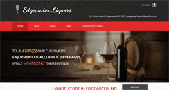 Desktop Screenshot of edgewaterliquorsmd.com
