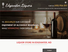 Tablet Screenshot of edgewaterliquorsmd.com
